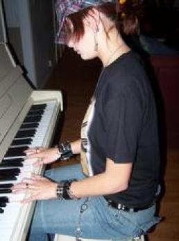 Laney ~ Off the court and on the keys.