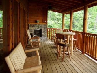 Outside Deck ~ This is where I was standing when I took the pic of the three black bears.  