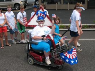 Aunt Samantha ~  Okay, so we didn't have Uncle Sam in our parade group, but we did have Aunt Sam.  *Laugh*. 
