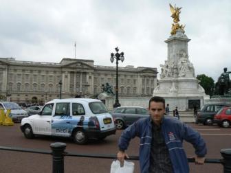 Storming the castle ~  Buckingham Palace. See, I am in England. Or really good at photoshop. 