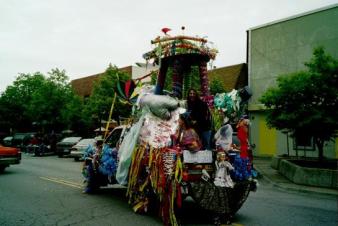 Garge sale on wheels ~  The more the merrier, Car Parade, Lawrence, Kansas. 