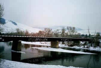 Bridge over the Clark Fork ~  Winter, 2007 in Missoula, MT. 