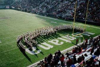 Montana - Wofford halftime ~  The band playing in the North end zone. 