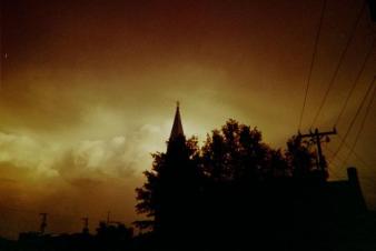 Storm over the Episcopal Church ~  Lawrence, Kansas. 