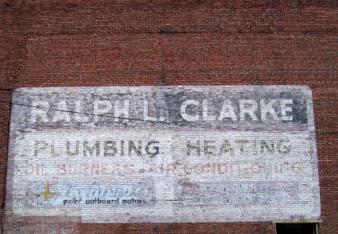 Ralph L. Clarke ~ Funky old faded sign...also wrote about this place in another poem.