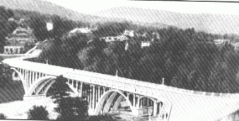Memorial Bridge 1920's ~ from the library to the island