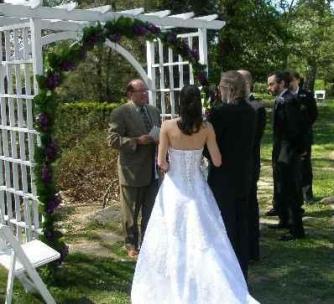 Whew ~ Made it down the aisle without tripping.  I have to admit, it was one of the hardest walks I've had to make.