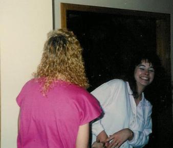 Me & Diane ~ Goofing off just minutes before I got married back in 1991