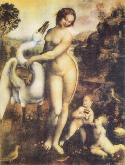 Leda and the Swan ~ Zues came to leda as a swan and seduced her.+