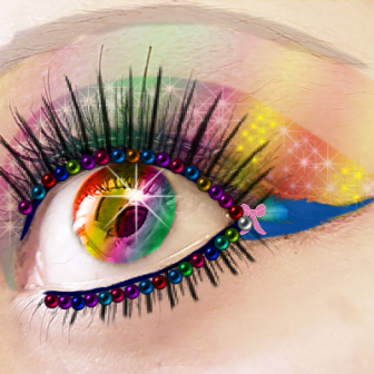 Sparkling Raingbow Eye ~ This is NOT animated.