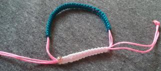 Bracelet 3 for the Mentee ~ Dark blue, bright pink, and white