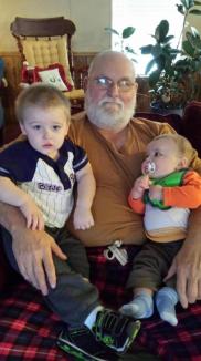 Kaden and Connor with Uncle Bud  ~  My brother. 