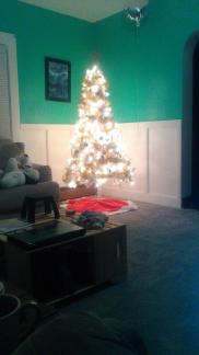 a 10 foot ceiling with a 6 foot tree... ~ This ridiculous tree