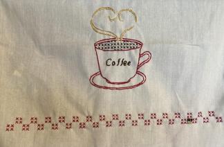 Decorative Hand Towel #1 ~ Embroidery needlepoint