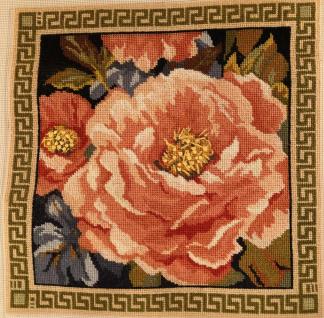 Camillias ~ Back-stitch needlepoint

This is the inspiration for my poem, [Link to Book Entry #1032868]