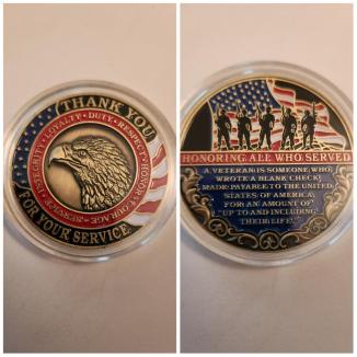 Thank You Veterans Challenge Coin ~  No description included. 