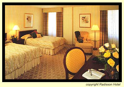 Check out a guestroom at the Radisson Hotel!