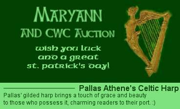 A St. Patrick's Day Harp sig that I won from the C.W.C. auction