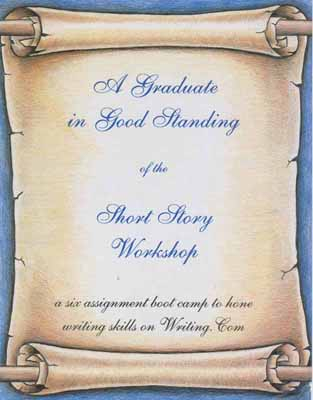 Short Story Workshop certificate of graduation