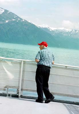 The view from the Glacier Queen II hold his attention
