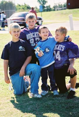 Kurtis and his cousins, "The Boys"