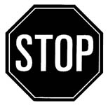Stop sign for newsletter