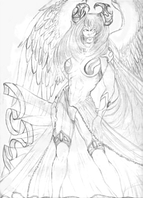 Enemy of the DARKNESS, the beautiful but deadly Angelus