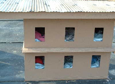 The cat condo we built for our stray cats to stay warm this winter.