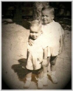 My two brothers, 1942, Jim and Carl.