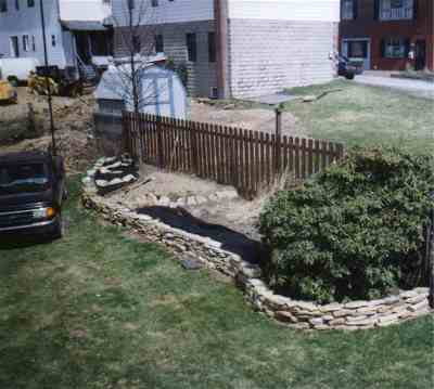 Rock wall for railroad is completed