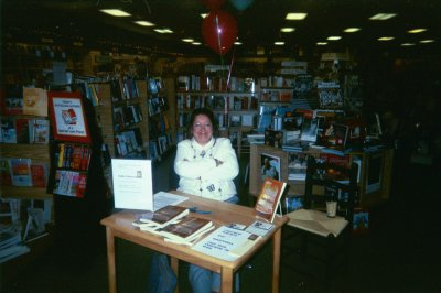 A photo of myself at the Chapters Bookstore at a Book-signing for IRISH OATMEAL.