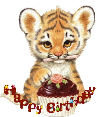 Little Birthday Tiger to wish someone a Happy Birthday