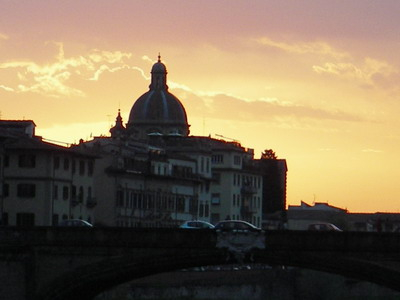 Sunset from the "Old Bridge," Florence, Italy