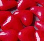 Red hot candy hearts.