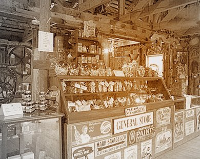 The inside of a general store