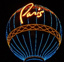 Nighttime on the famed Las Vegas Strip.