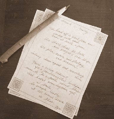 a handwritten letter