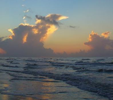 Sunrise on Surfside Beach, Texas