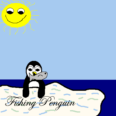 fishing penguin