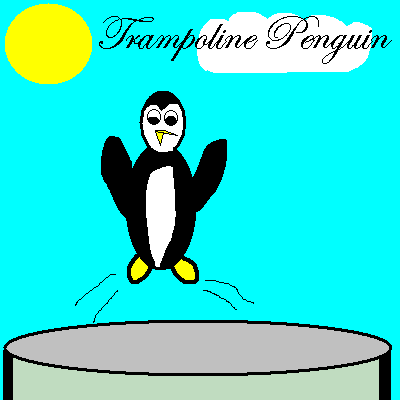 Trampoline Penguin