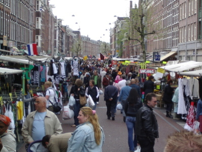 A daily market in Amsterdam
