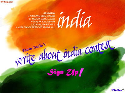 This signature will link back to the contest "Write about India Contest".