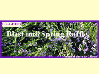 Banner/Imagelink for Blast into Spring...the Mega 50/50 Raffle