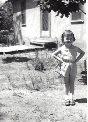 Kim on the farm