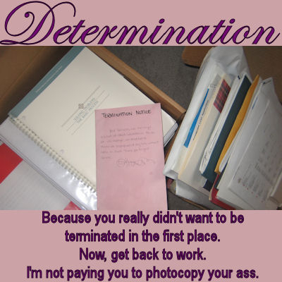 Determination: a (de)Motivational cNote