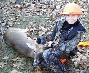 Grandson hunts at Mimi's.