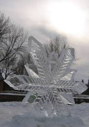 ice sculpture of a snowflake