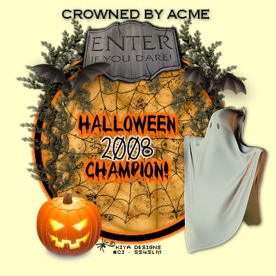 A gift from Acme as the Comedy Scream Halloween Queen!