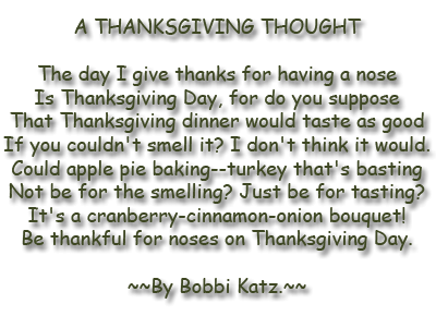 A Thanksgiving Thought