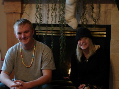 My kids, Ashley (20) and Kyle (17), on Christmas morning 2008.